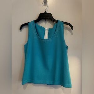 St John Turquoise Sleeveless Top - Size 4